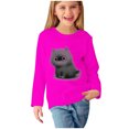 thumbnail image 2 of RXIRUCGD Chemises à Manches Longues pour Filles, Col Rond Mignon, Blouses Décontractées Élégantes (Rose Vif, Taille : 4 Ans), 2 of 5