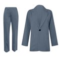 thumbnail image 5 of Yuyuzo Womens Plus Size Sets 2 Piece Business Casual Outfits Long Sleeve Open Front Collared Suits Pants Set, 5 of 5