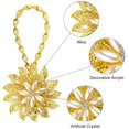 thumbnail image 3 of Attaches de Rideaux en Cristal, 2 Pack Attaches de Rideaux Style Étoile Clips Diamant avec Corde Extensible pour Décoration Maison Bureau, 3 of 7