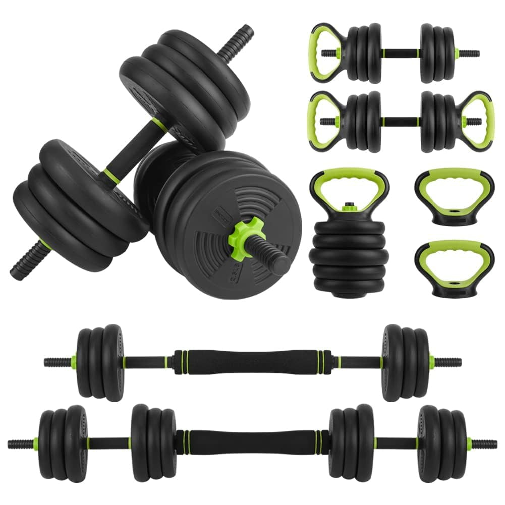 Poignée Kettlebell Réglable - Convertit Vos Haltères En Kettlebells, Prise En Caoutchouc, Poids 550g, Compatible Poids Standards