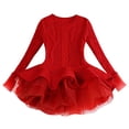 thumbnail image 4 of Splozh Robes d'Automne pour Filles Printemps et Automne Robe d'Hiver à Manches Longues pour Filles Robe de Fête Motif Robe en Maille Rouge,12-18 Mois, 4 of 6