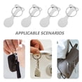 thumbnail image 5 of KAKOWELY quarter holders for coins 4pcs Stainless Steel Shopping Trolley Token Metal Coin Holder Key Chain Diy Shopping Cart Token Keychain Key Rings For Convenient Portable, 5 of 5