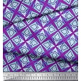 thumbnail image 3 of Soimoi Purple Moss Georgette Fabric Arrow & Diamond Geometric Decor Fabric Printed Yard 42 Inch Wide, 3 of 5
