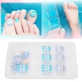 thumbnail image 1 of False Toe Nails, Exquisite Nail Art False Toe Nails ABS  For Mothers For Weddings J68,J74,J76,J77,J78, 1 of 8