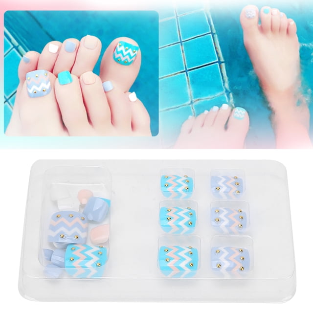 False Toe Nails, Exquisite Nail Art False Toe Nails ABS For Mothers For Weddings J68,J74,J76,J77,J78