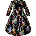 thumbnail image 2 of Robe Fille Imprimé Hibou Manches Longues Mignonne 12 Ans, 2 of 5