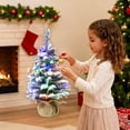 thumbnail image 4 of Tabletop Christmas Tree With Light String Christmas Party Decoration Artificial Christmas Tree For Christmas Desktop Window Walkway Decoration Indoor Home Party, 4 of 6