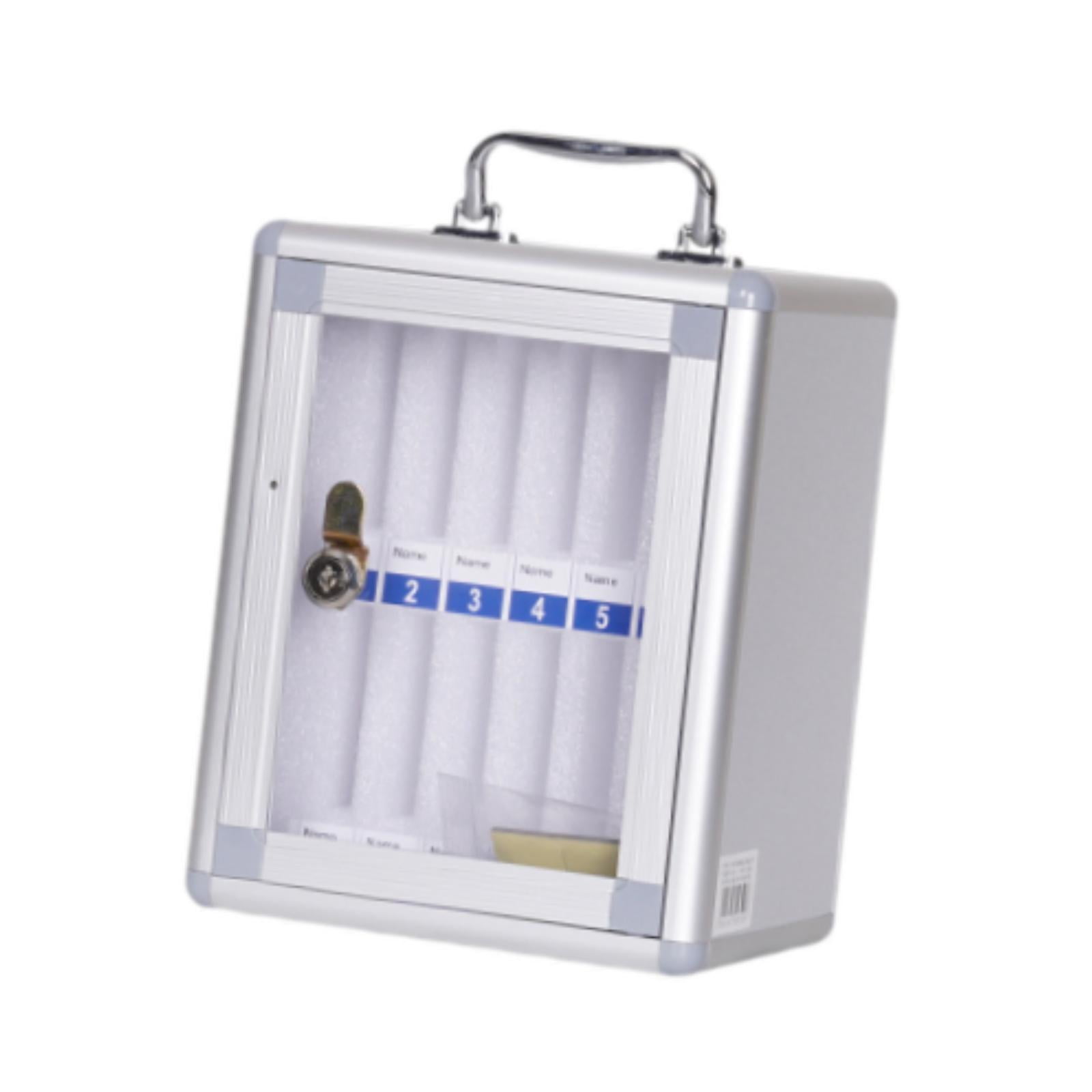 MERIGLARE Phone Storage Cabinet Aluminum Alloy Transparent Door Dormitory Phone Locker 12 Slots
