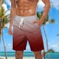 thumbnail image 1 of EOYWHK Mens Gym Shorts Big and Tall Athletic Swimwear Shorts Gradient Color Board Shorts Elastic Waist Beach Shorts Drawstring with Pockets ,Sizes S-5XL, 1 of 5