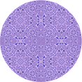 thumbnail image 1 of Ahgly Tapis Rond Lavable en Machine Intérieur Transitionnel Fleur Rose, 4 Pieds Rond, 1 of 7