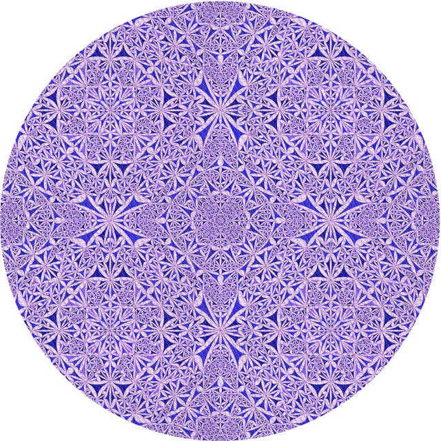 Ahgly Tapis Rond Lavable en Machine Intérieur Transitionnel Fleur Rose, 6 Pieds Rond