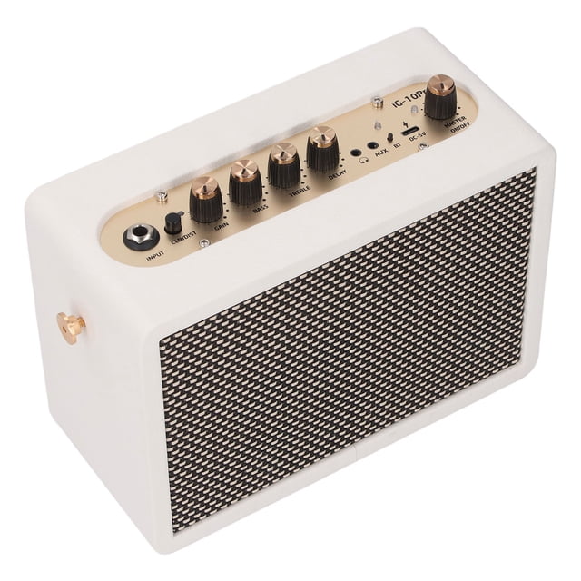 Electric Guitar Amplifier, 10W Small Guitar Amp Independent Volume Control Rechargeable for Practice
