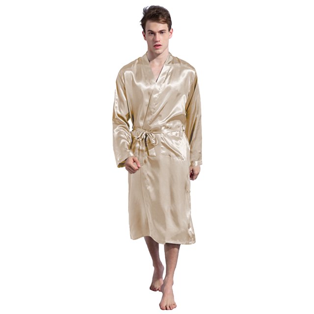 Fjucha Robes Cotton Bathrobes for Mens Soft Lightweight Unisex Bath Robes M-2XL