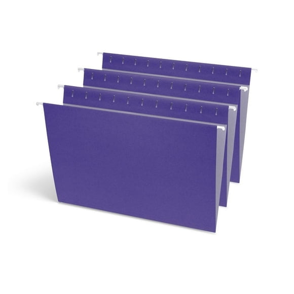Continental Letter Size Hanging Folders. Purple Colour, 6 Count