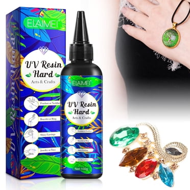 LSLJS Transparente Solution de Résine Bricolage Maison Époxy Bijoux avec Collier 100 ml, Accessoires pour la Maison