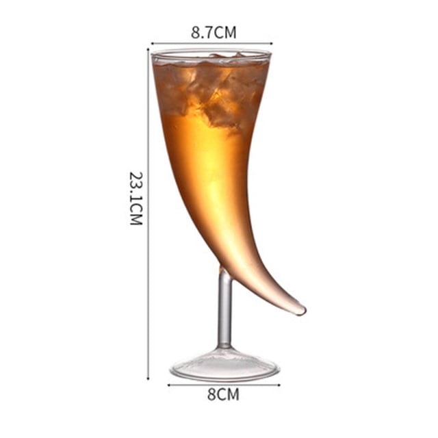 fastboy Gobelet en Verre en Forme de Lune pour Cocktail, Coupe à Boire pour Martini, Cocktail, Champagne