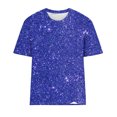thumbnail image 4 of Amzcrzy Hauts pour Femmes T-Shirts Décontractés à Manches Courtes Hauts d'Été Mode Col Rond Hauts à Sequins pour Femmes Confort Polyvalent Hauts de Sortie Blouses, 4 of 4