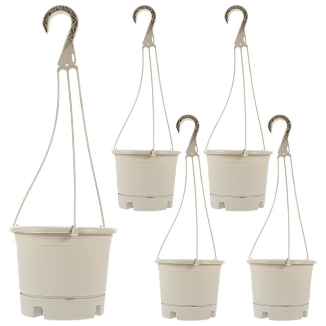 5 Pcs Jardinière Suspendue Extérieur Intérieur Pot de Plante Suspendu Panier Pot de Fleurs Suspendu pour Balcon