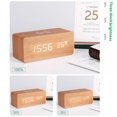 thumbnail image 2 of Réveil Numérique en Bois avec Fonction de Charge Sans Fil Luminosité Réglable LED Affiche 3 Alarmes Snooze Cadeau, 2 of 8