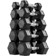 thumbnail image 1 of MAGMA Premium Rubber Hex Dumbbell Sets, 1 of 8