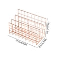 thumbnail image 3 of Nordic Metal Wire File Holder,3 Compartment Desktop Book Organizer,Minimalist Iron Magazine Rack for Office Desk Document Notebook Book Home Tabletop Storage, 3 of 6