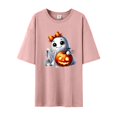 thumbnail image 4 of YLHFASHION T-shirt d'Halloween pour Femmes à Manches Courtes, Col Rond, Graphique, Hauts Imprimés Citrouille, Chandails Décontractés d'Automne 2025, Liquidation à 50 % de Rabais, T-shirt à Manches Courtes pour Femmes, 4 of 4