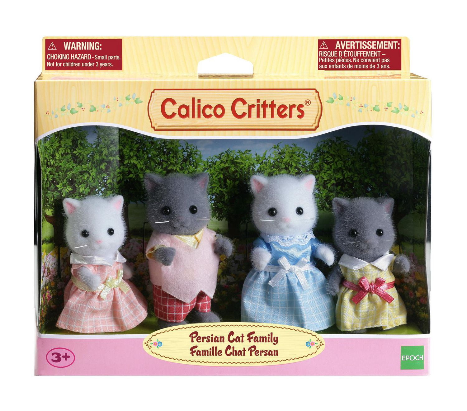 Famille Persian Cat de Calico Critters, ensemble de 4 poupées figurines à collectionner