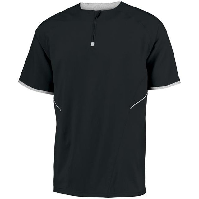 Adult Short Sleeve Pullover, Black & White - Large