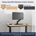 thumbnail image 3 of Desky Dual Mini Bamboo Sit Stand Desk - Bamboo / 32 x 20 inches / White, 3 of 10