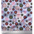 thumbnail image 1 of Soimoi polyester Crepe Fabric Mandala Kaleidoscope Printed Craft Fabric by the Yard 52 Inch Wide, 1 of 3