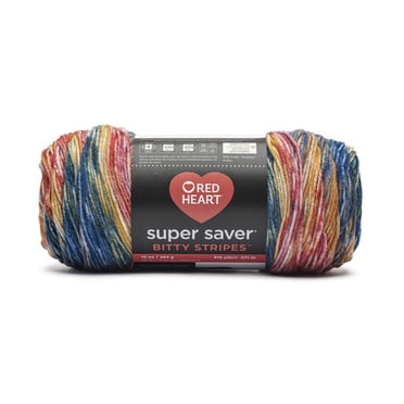 Red Heart® Super Saver® Bitty Stripes™ Yarn, Acrylic #4 Medium, 10oz/283g, 515 Yards