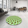 thumbnail image 4 of Ahgly Company Machine Washable Indoor Rectangle Transitional Light Green Area Rugs, 2' x 5', 4 of 7