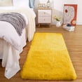 thumbnail image 4 of Plush Velvet Fleece Bath Mat - Ultra Soft & Water Absorbent, Non-Slip Backing, Machine Washable, Modern Solid Color Bathroom Rug, Yellow, JKODE, 4 of 9