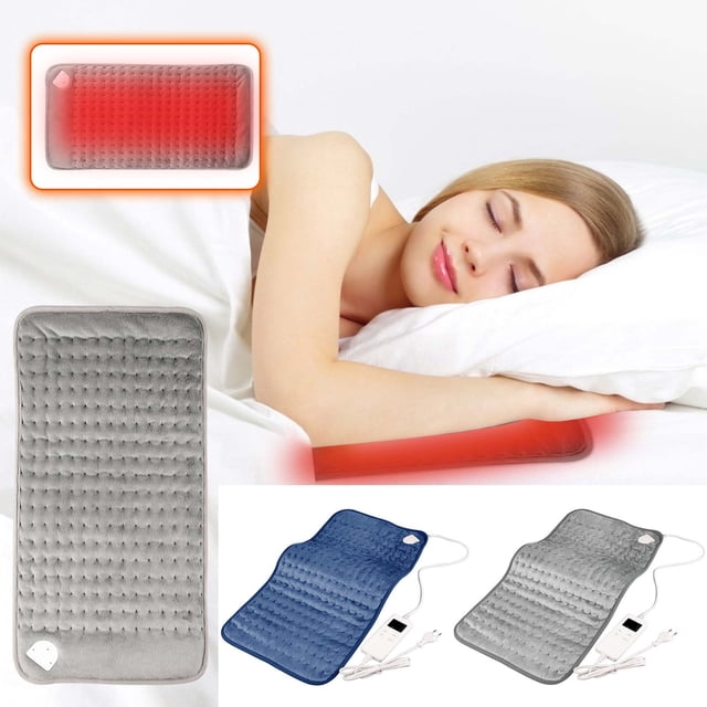 Heating Pad for Back Pain Relief - 76x40cm Electric Blanket with 6 Temperature Settings & Timer