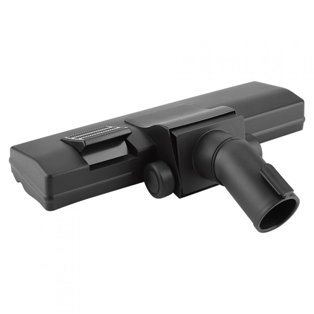 Vacuum Cleaner Accessory, 32mm inner diameter brush head made of high-strength black plastic. Designed with a pedal for raising or lowering the brush, ideal for cleaning carpets, hard floors, tiles, and wood floors. Compatible with various vacuum models including D-928, ZW1401C, and VC12C1-VV. Suitable for seamless integration with vacuum cleaner parts.