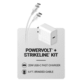 thumbnail image 1 of Adaptateur mural USB-C Scosche PowerVolt 20 W 2 en 1 avec câble Strikeline de 6 pi pour recharge et synchronisation – blanc SH20CC6WT-SP, 1 of 7
