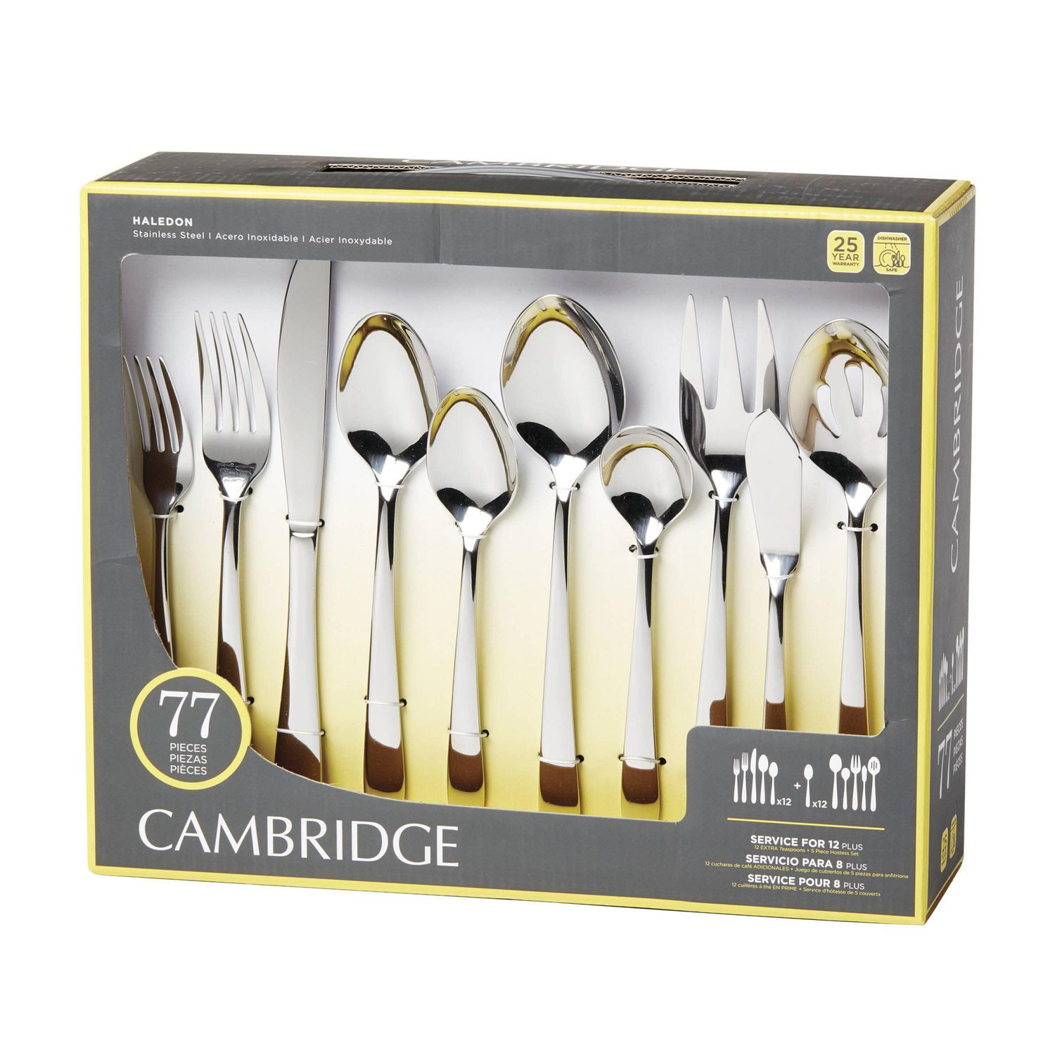 Cambridge Haledon Mirror 77 Piece Flatware Set