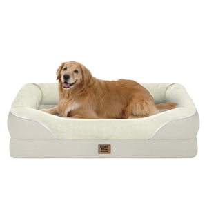 Grand lit de chien amovible orthopédique -XL Grands lits de chien avec couverture lavable et boulons amovibles & Canapé imperméable pour chiens de grande taille
