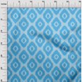 thumbnail image 3 of oneOone Polyester Spandex Light Blue Fabric Asian Ikat Craft Projects Decor Fabric Printed By The Yard 56 Inch Wide, 3 of 4