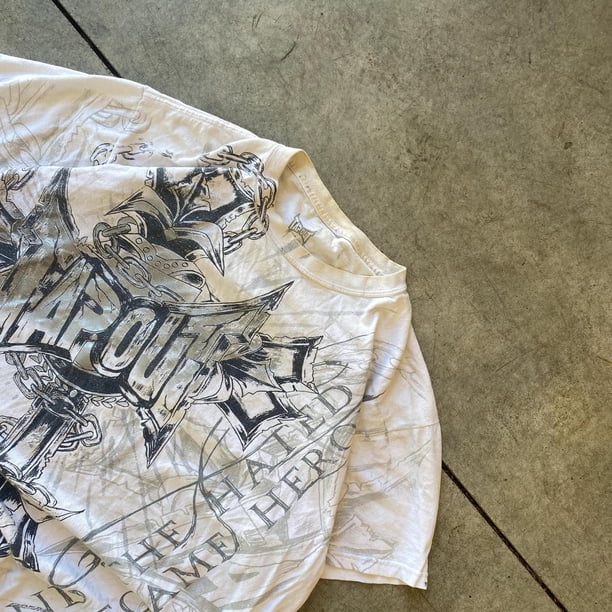 Tapout T Shirt Y2K Punk Hip Hop Graphic Letter Print Oversized