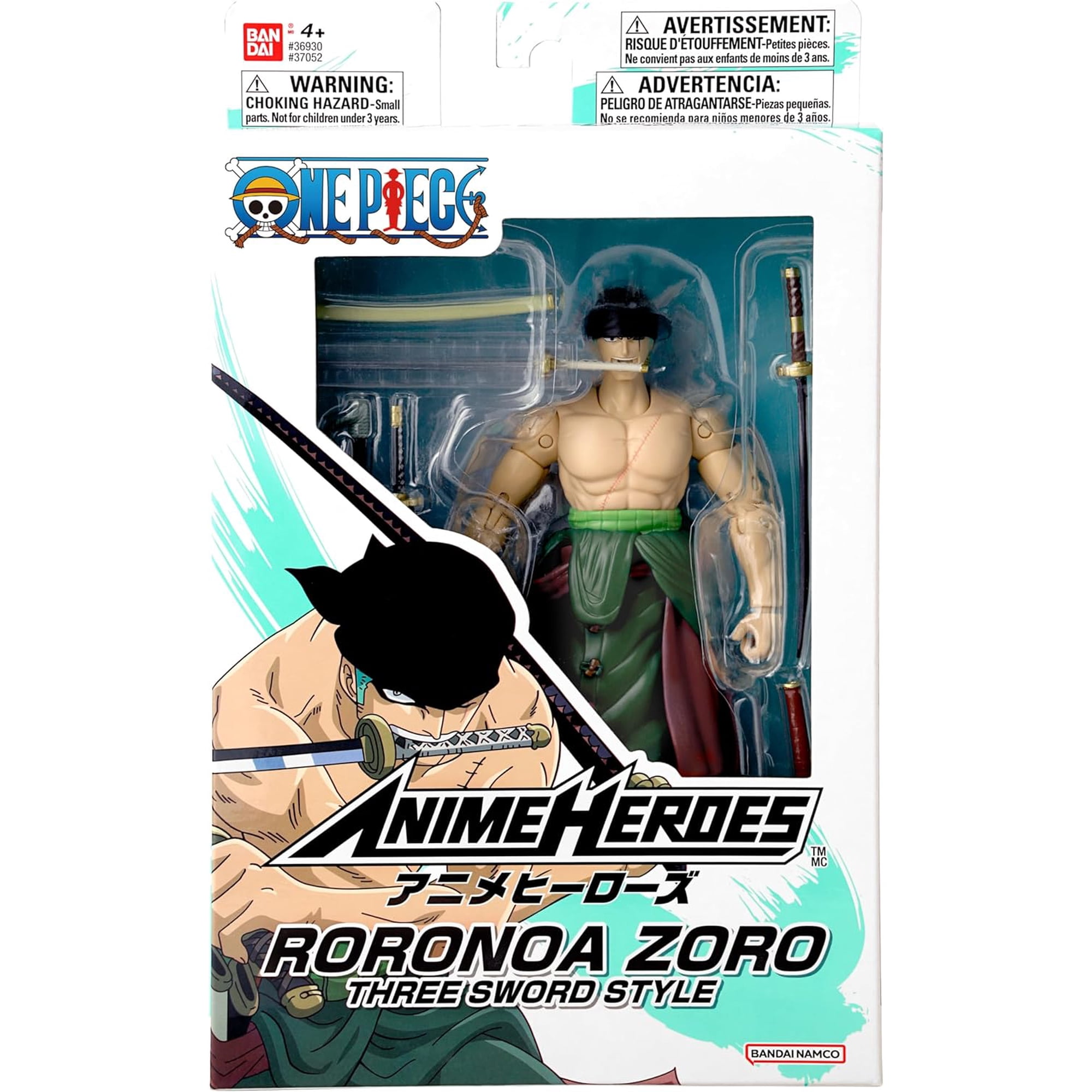 One Piece 6 Inch Action Figure Anime Heroes - Roronoa Zoro Three