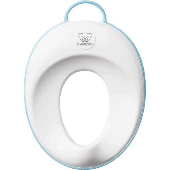 BABYBJORN Entraîneur de Toilette, Blanc/turquoise, 1 Unité (Lot de 1)