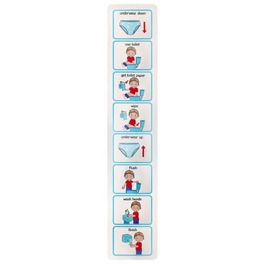 Toilet Training Visual Aid Chart - Kids Potty Learning Tool with PVC Stickers, Speech Delay Support, and Monitoring Guide