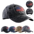 thumbnail image 2 of Baseball Hats For Men American Flag Patch Breathable A Cap Mesh Classic, 2 of 9