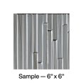 thumbnail image 1 of FASÄDE Skyline Decorative Vinyl Backsplash Panel in Brushed Steel (6X6 Inch Sample), 1 of 5