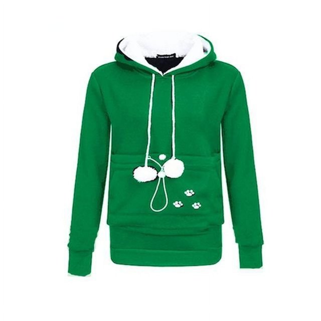 Cat lovers hoodies (green, S)