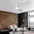 thumbnail image 2 of 52 Inch Smart Ceiling Fan with Light, Remote & App Control, 6 Speeds, Dimmable LED, Quiet DC Motor, Low Profile for Bedroom Living Room, 2 of 10