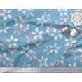 thumbnail image 2 of Soimoi Blue Rayon Fabric Dot & Floral Decor Fabric Printed BTY 42 Inch Wide, 2 of 3