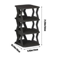 thumbnail image 3 of Apmemiss Clearance Shoe Organizer Rack for Small Spaces 4 Tier Plastic Vertical Narrow Shelves for Closet Shoe Holder, Stand for Entryway Storage Boots Organizer Stackable Cabinet, 3 of 6