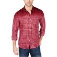 thumbnail image 1 of Michael Kors Mens Dip-Dyed Button Up Shirt, Red, XX-Large, 1 of 5
